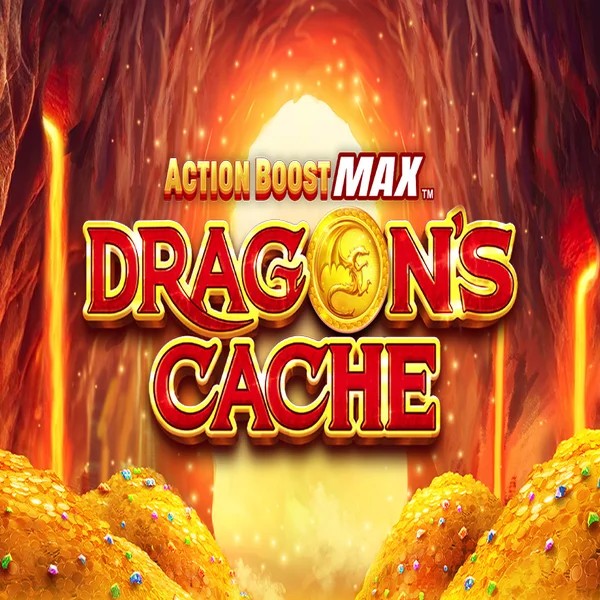 Action Boost Max Dragon's Cache logo by SpinPlay Games Sloterra Casino