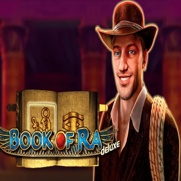 Book of Ra Deluxe game by Novomatic – logo hosted on Sloterra Casino