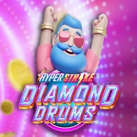 Hyper Strike Diamond Drums slot logo by Gameburger Studios at Sloterra Casino